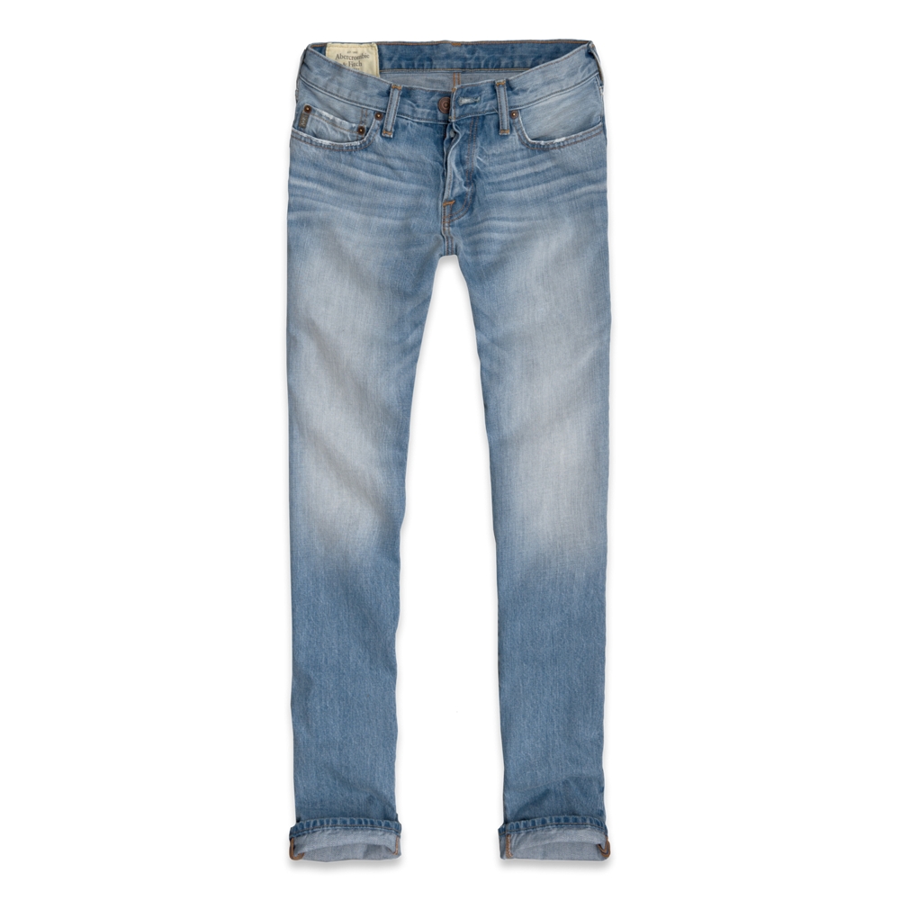 Mens A&F Slim Straight Jeans