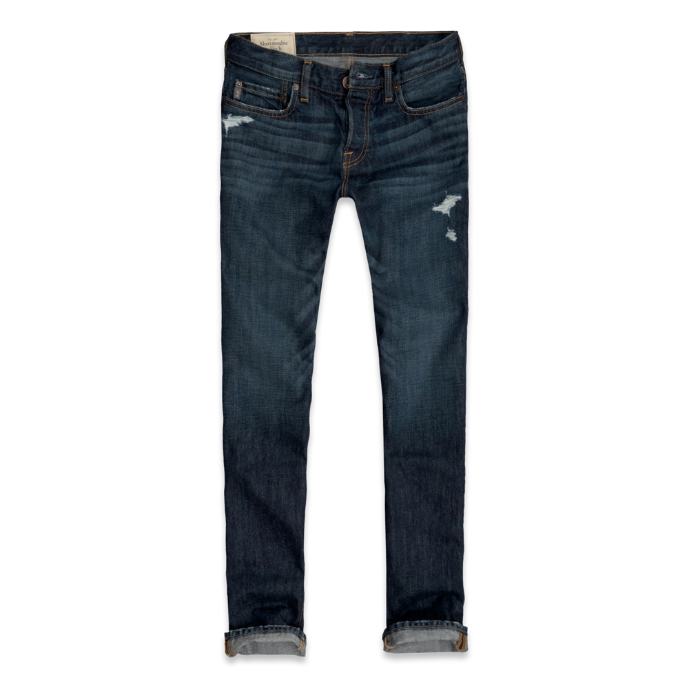 Mens A&F Slim Straight Jeans