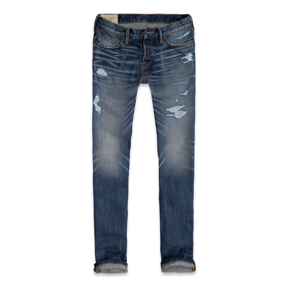 Mens A&F Slim Straight Jeans