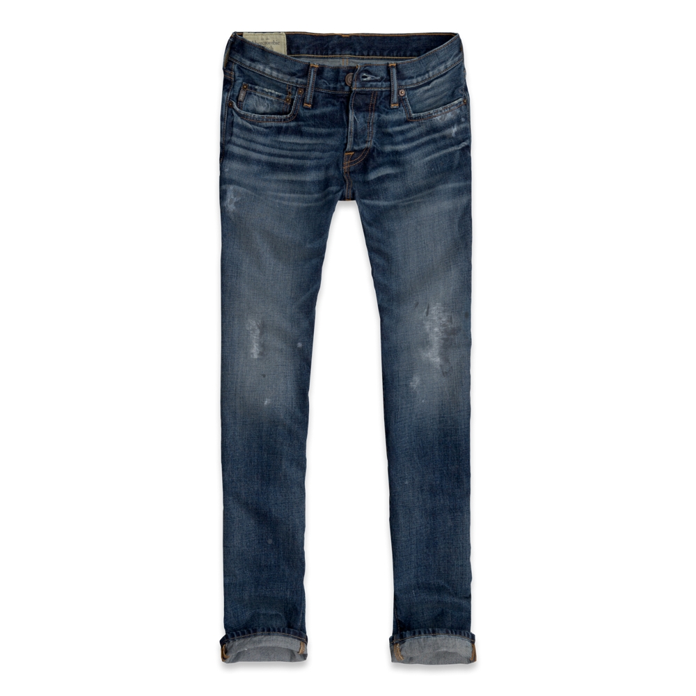 Mens A&F Slim Straight Jeans