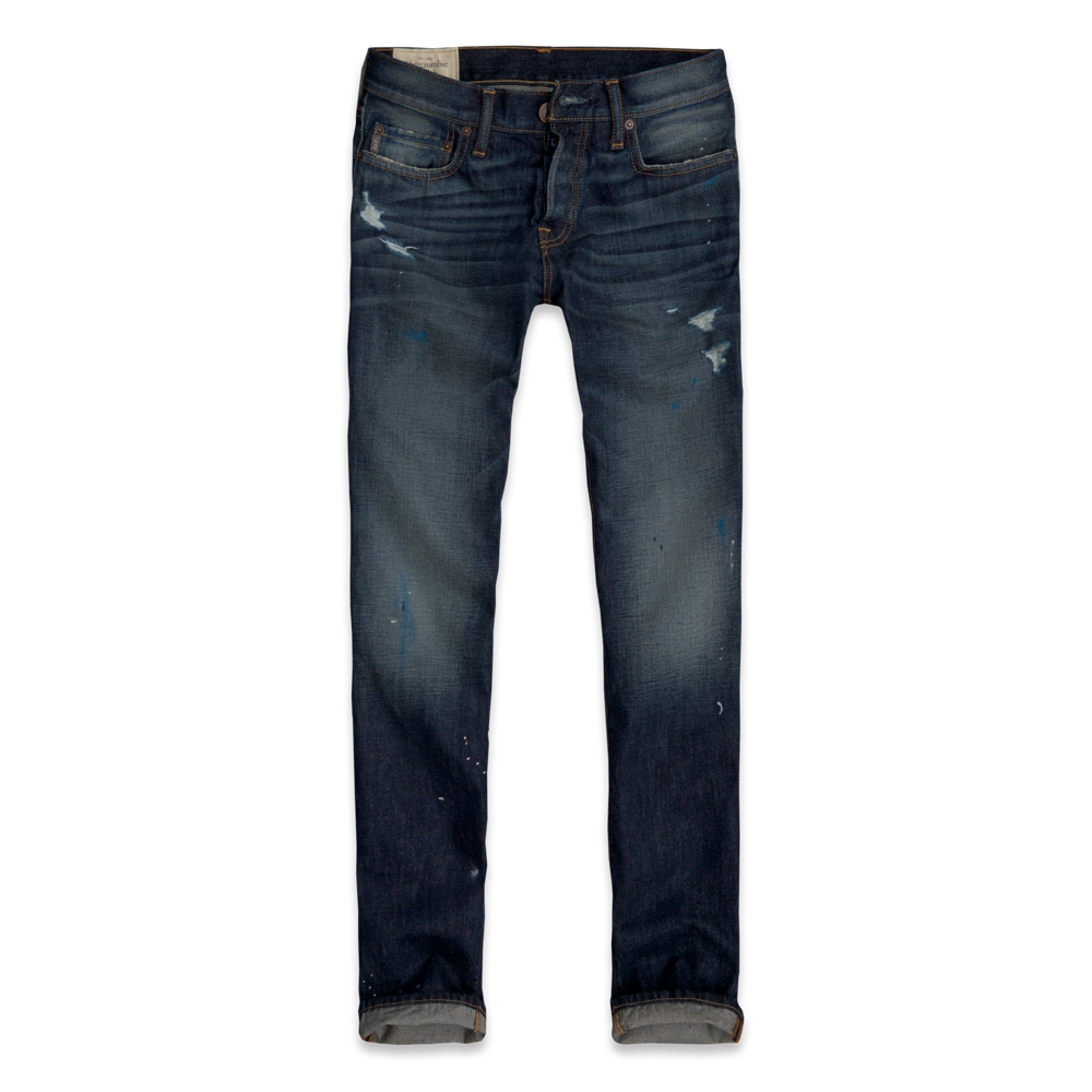 Mens A&F Slim Straight Jeans