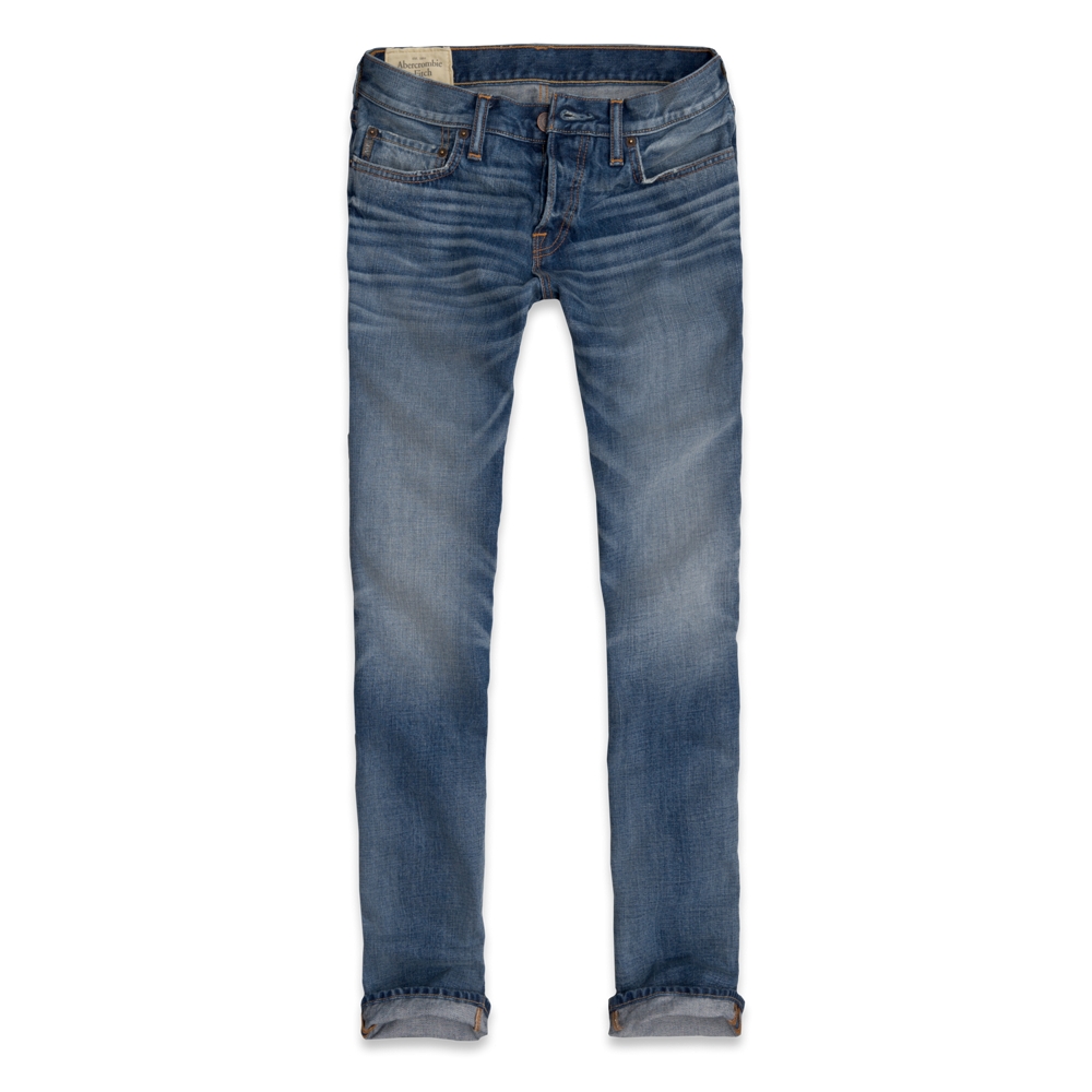 Mens A&F Slim Straight Jeans