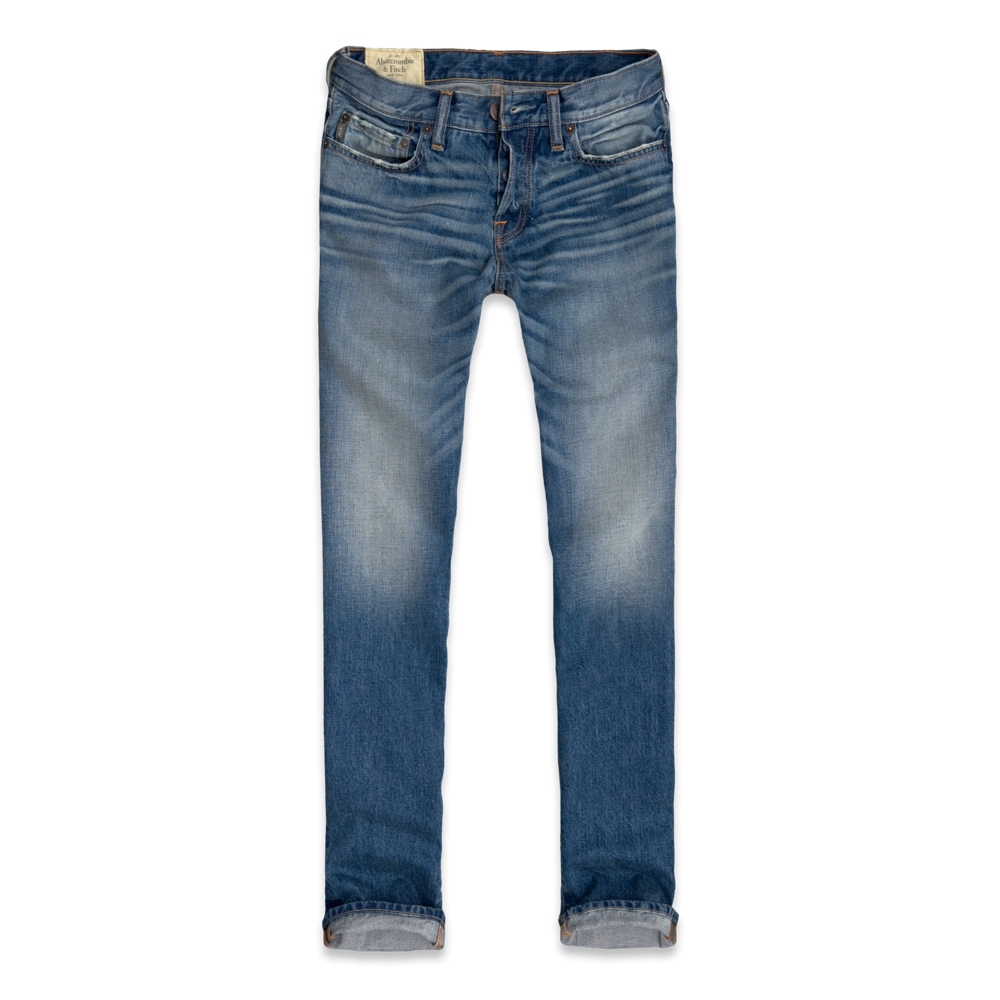 Mens A&F Slim Straight Jeans