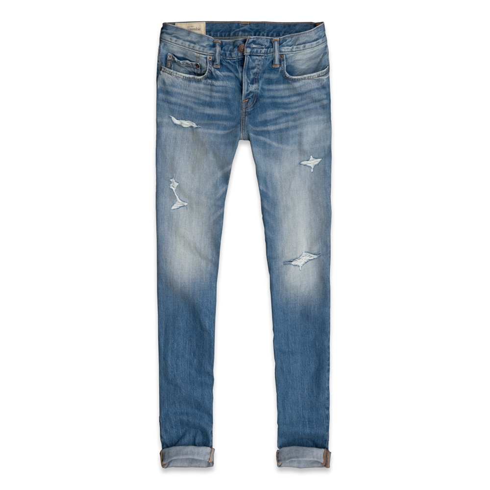 Mens A&F Classic Taper Jeans