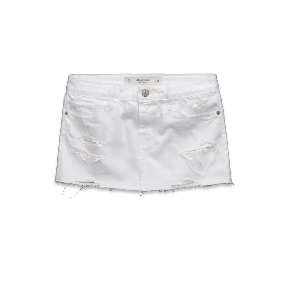 Womens A&F Denim Shine Skirt