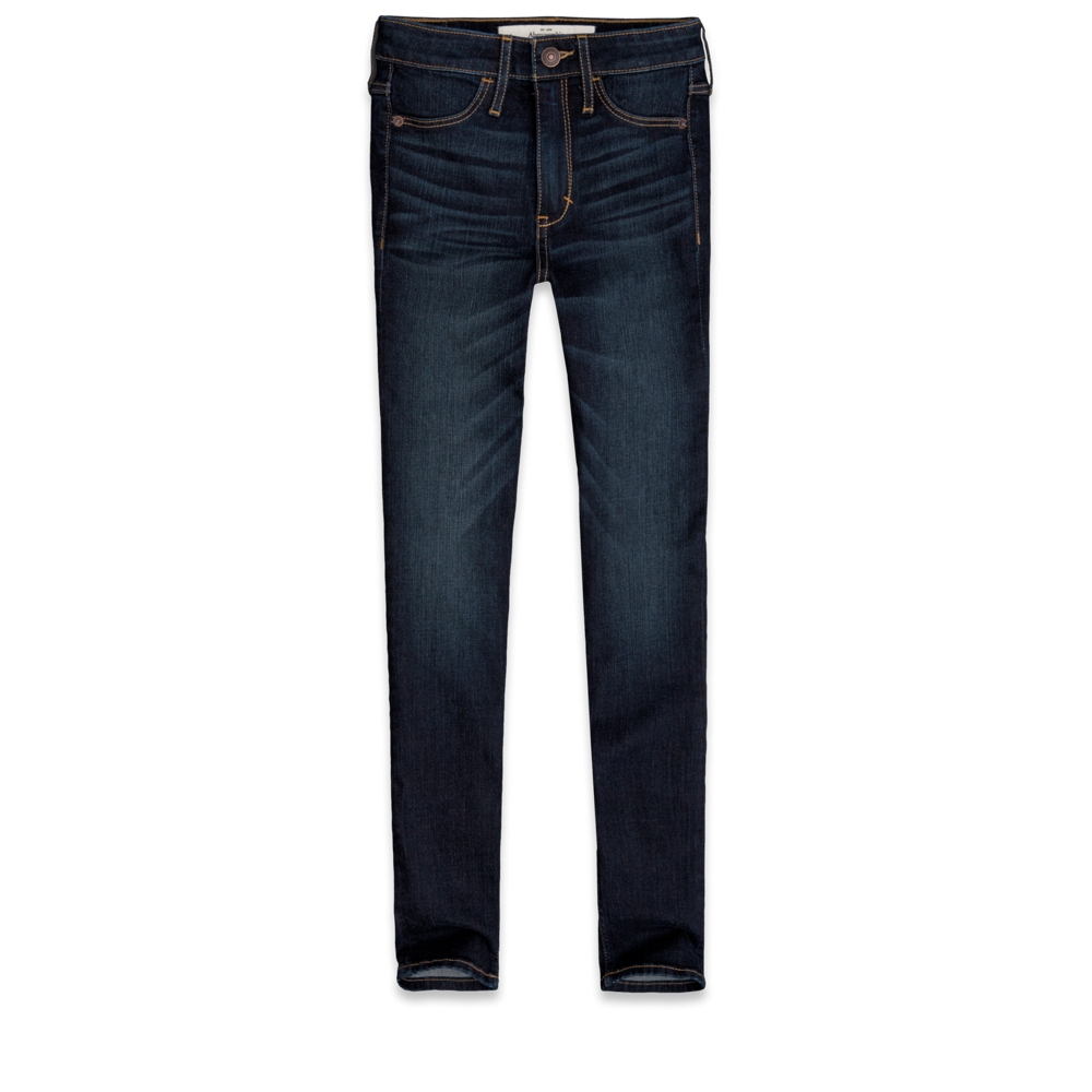 Womens A&F Super High Rise Super Skinny Ankle Jeans