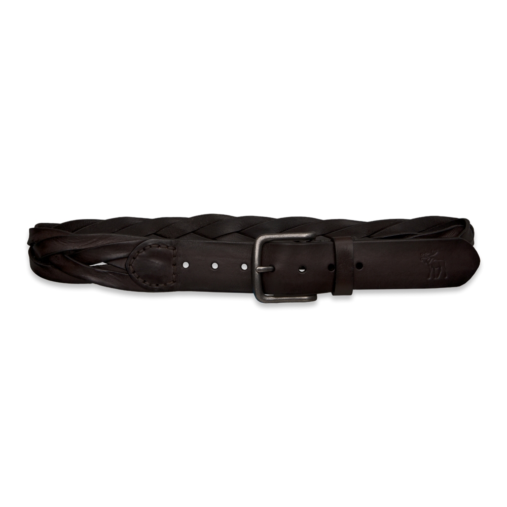 Mens Braided Leather Belt