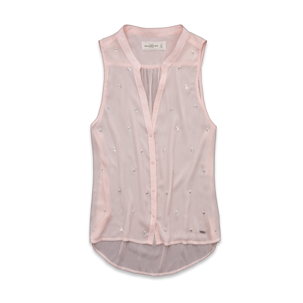Womens Angela Embellished Chiffon Shirt