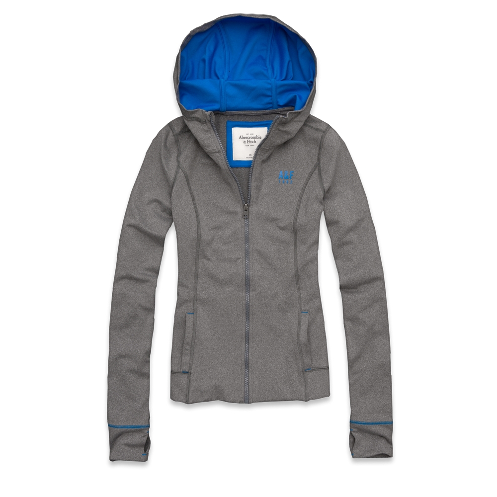 Womens A&F Active Full-Zip Hoodie