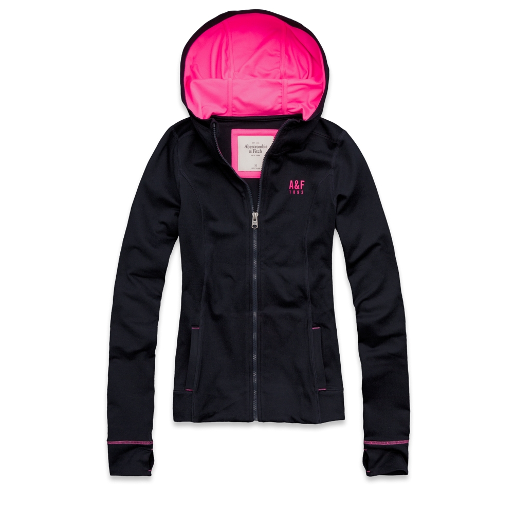 Womens A&F Active Full-Zip Hoodie