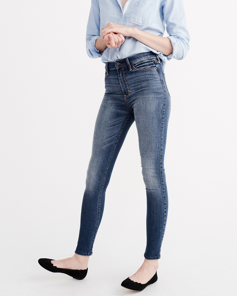 high rise super skinny jeans