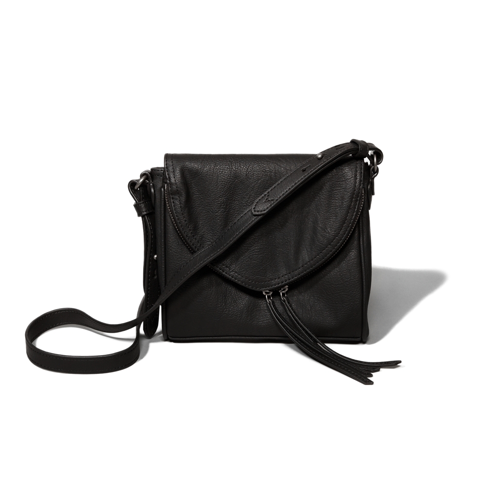 Womens Faux Leather Foldover Crossbody Bag