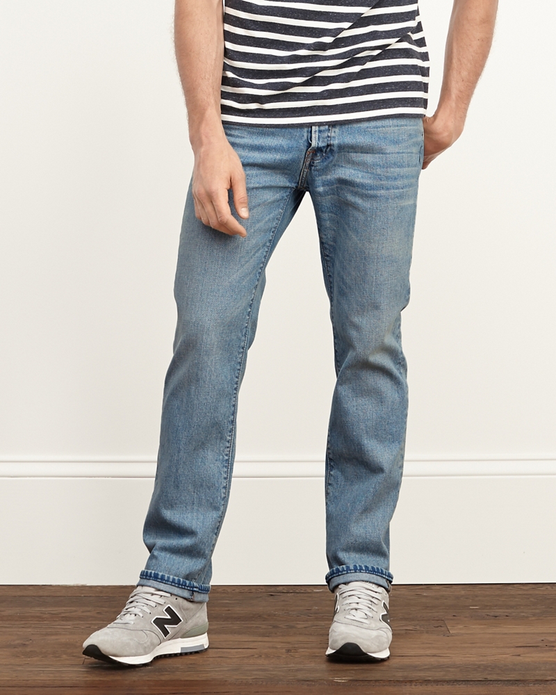 Mens Slim Straight Jeans