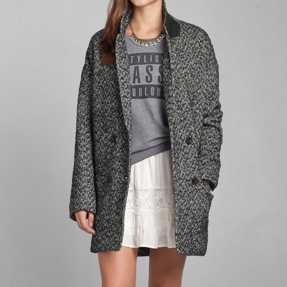 Womens Madeline Herringbone Coat Womens Clearance