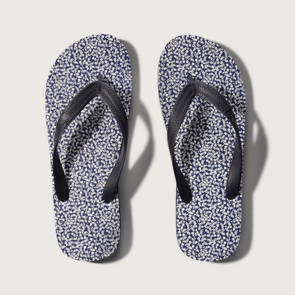 Mens Floral Print Flip Flops | Mens Shoes | Abercrombie