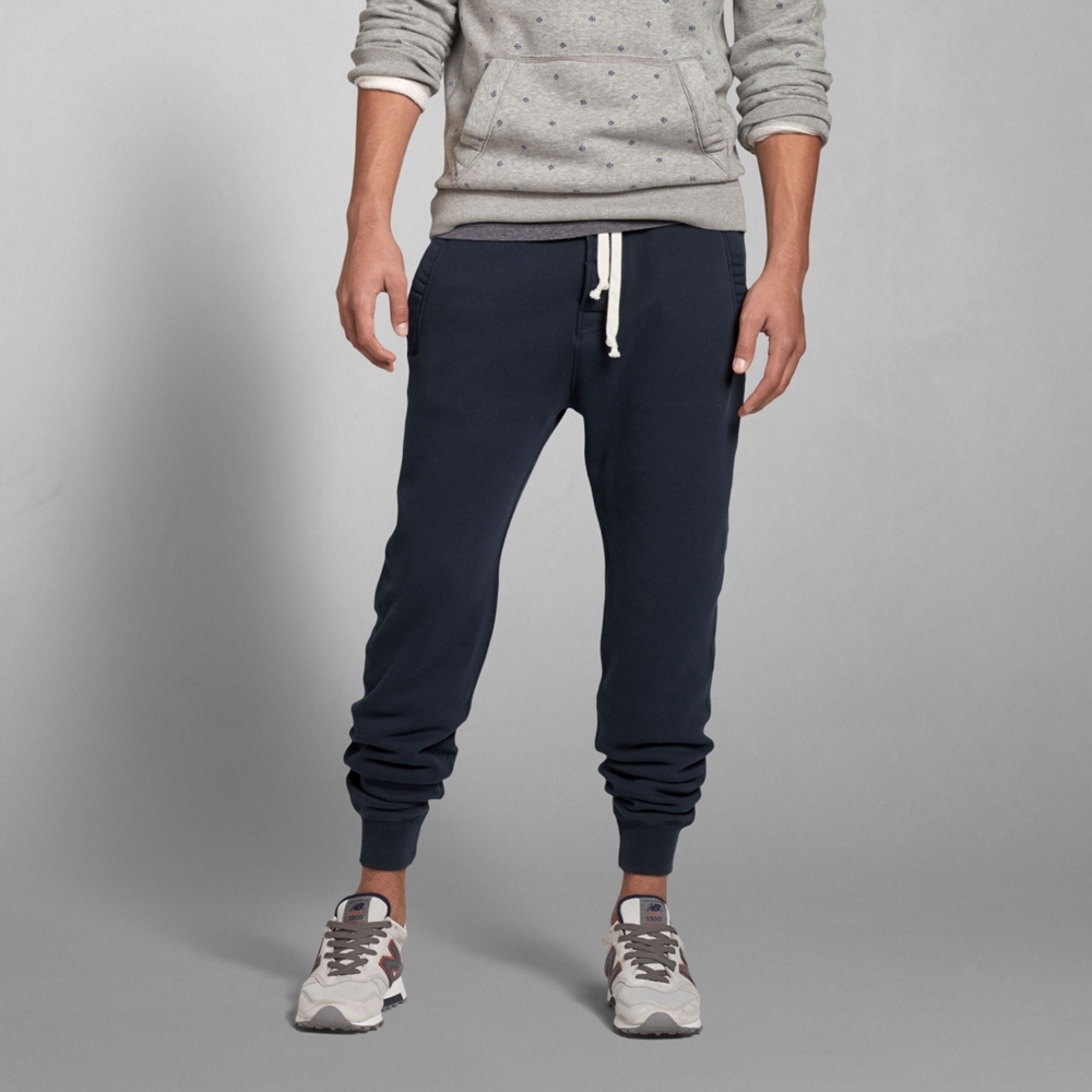 Mens A&F Twill Waistband Jogger Sweatpants