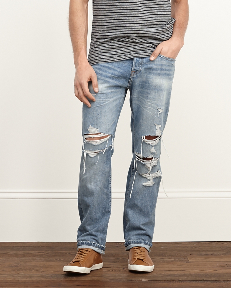 Mens Slim Straight Jeans