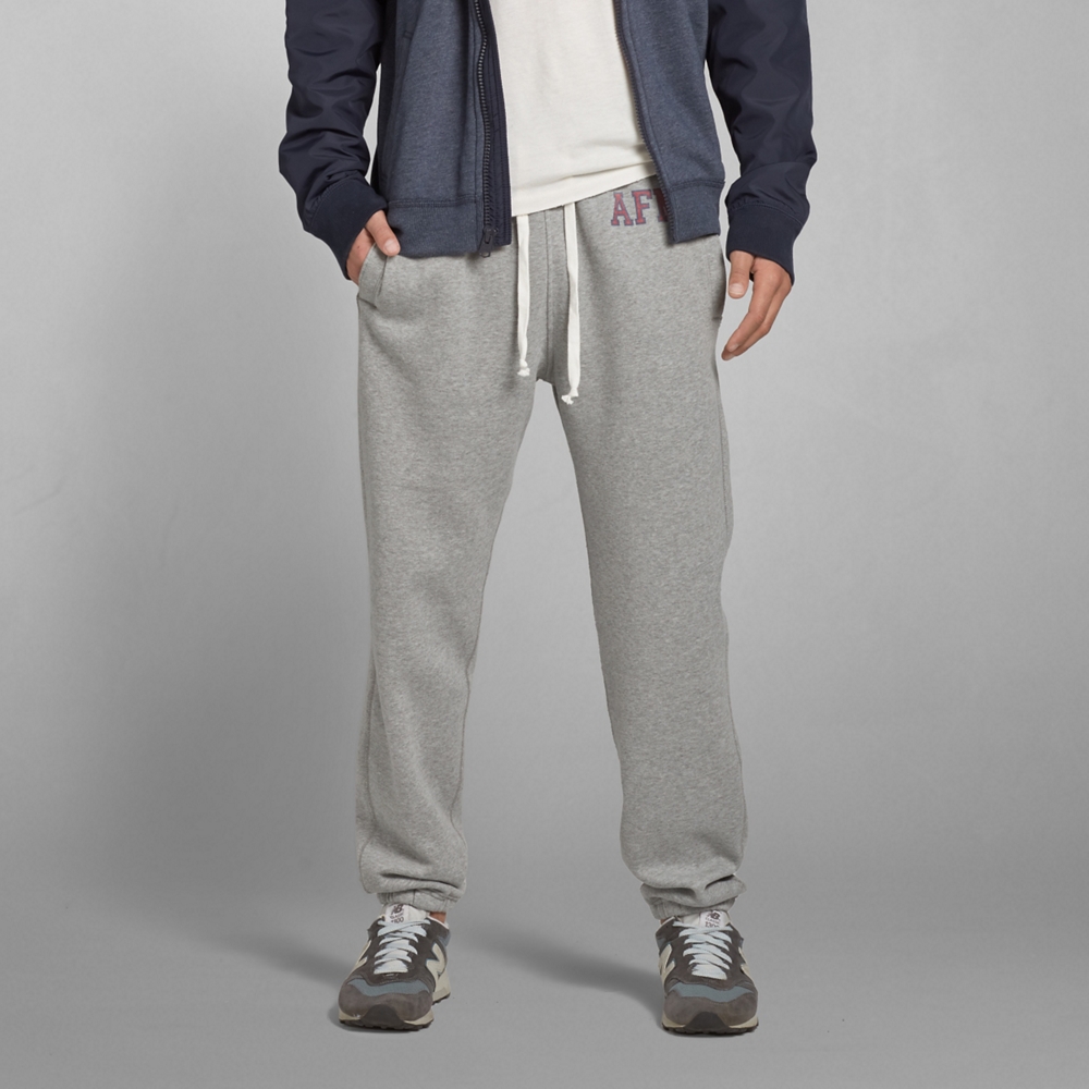 Mens A&F Cinched Joggers