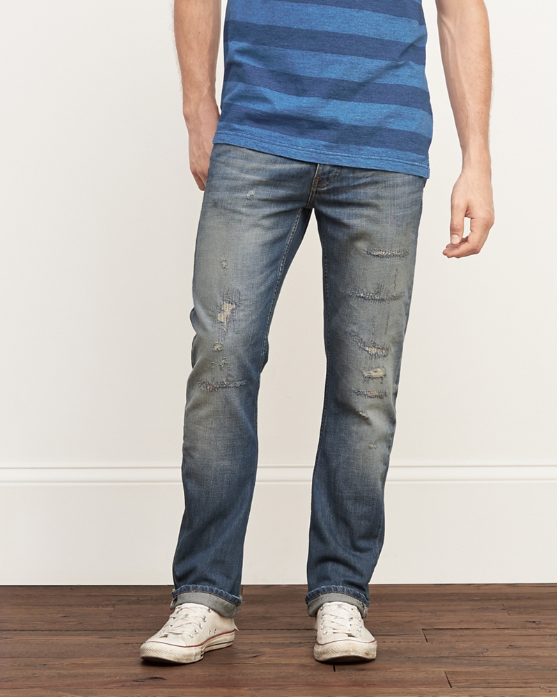 Mens Slim Straight Jeans