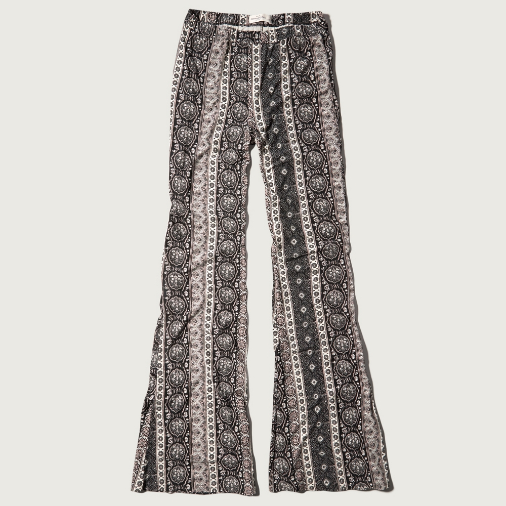 patterned flare pants