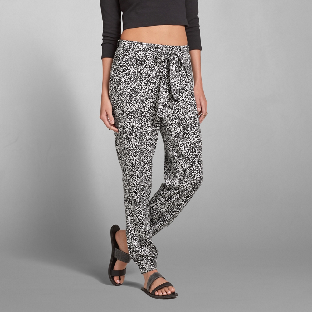 patterned jogging bottoms