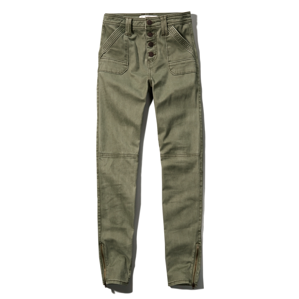 Womens Olive Military Pants Womens The Trend Edit
