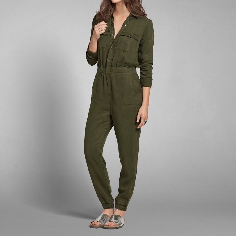 Womens Cargo Jumpsuit Womens Dresses & Rompers