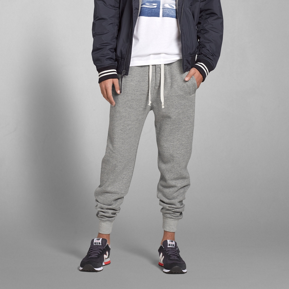 Mens A&F Cuff Jogger Sweatpants
