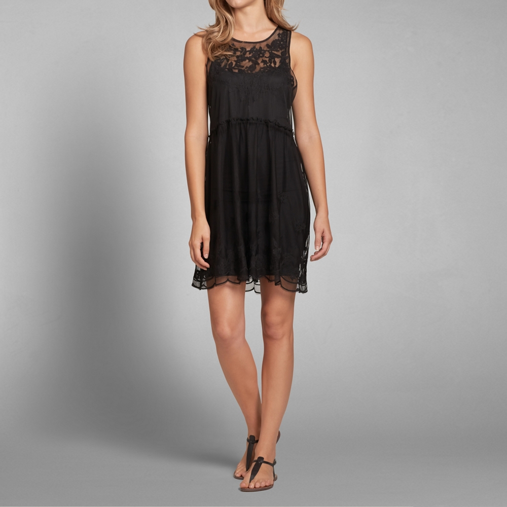 Womens Sheer Embroidered Dress Womens Clearance