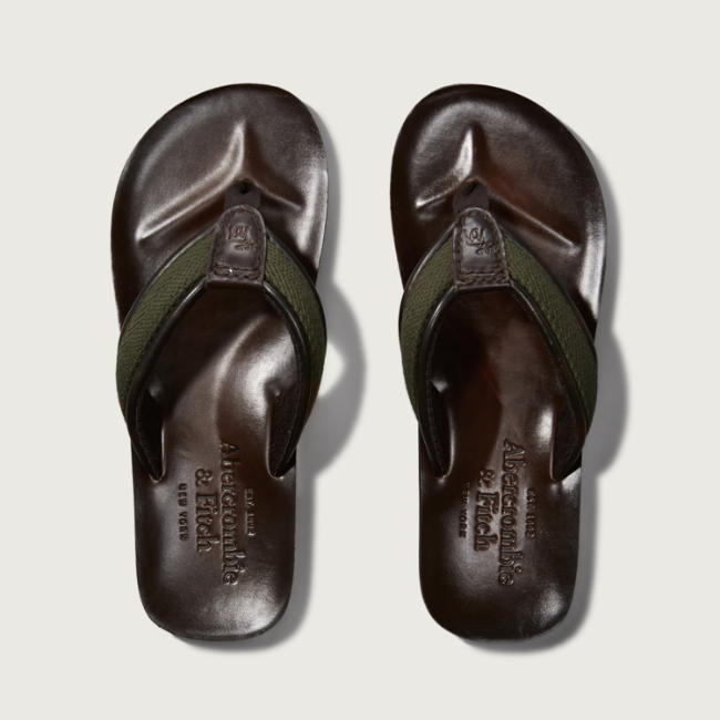 Mens Leather Flip Flops | Mens Shoes | Abercrombie