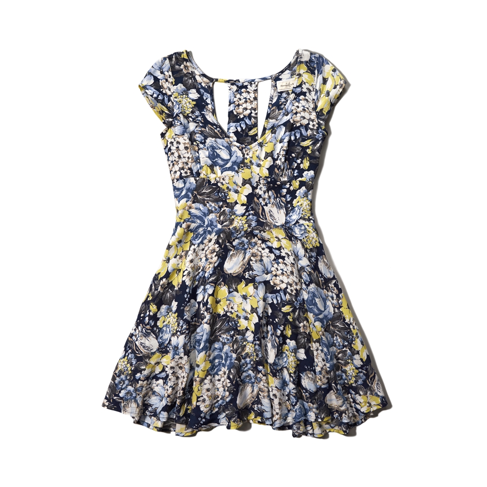 flower cutout dress