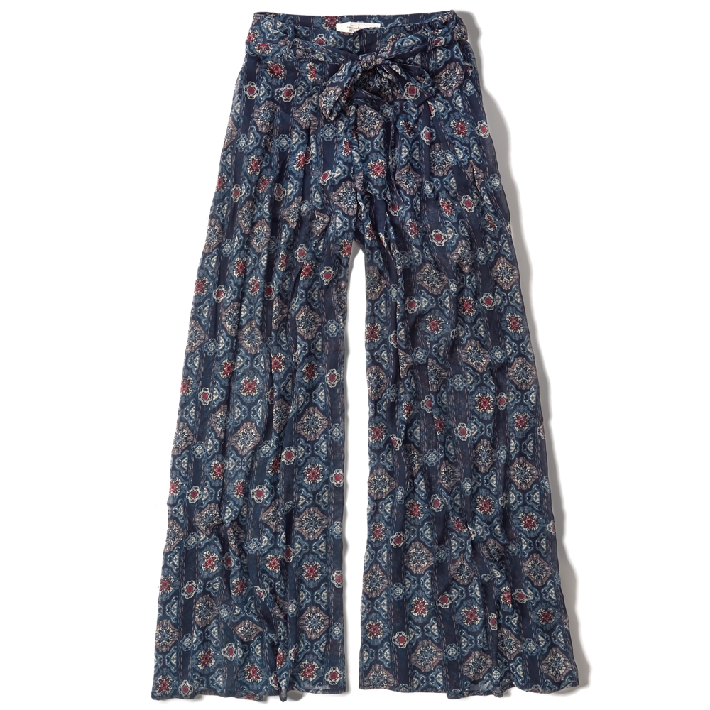 patterned palazzo pants