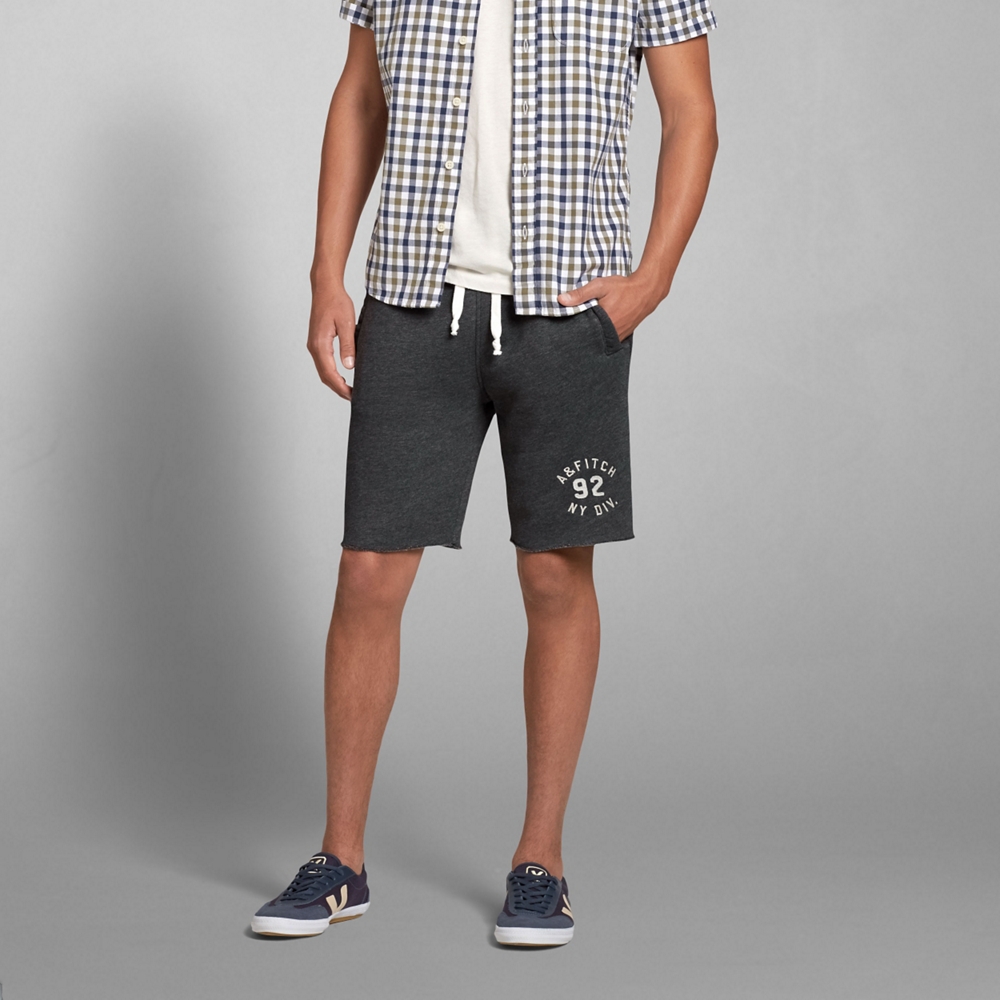 abercrombie and fitch mens fleece shorts