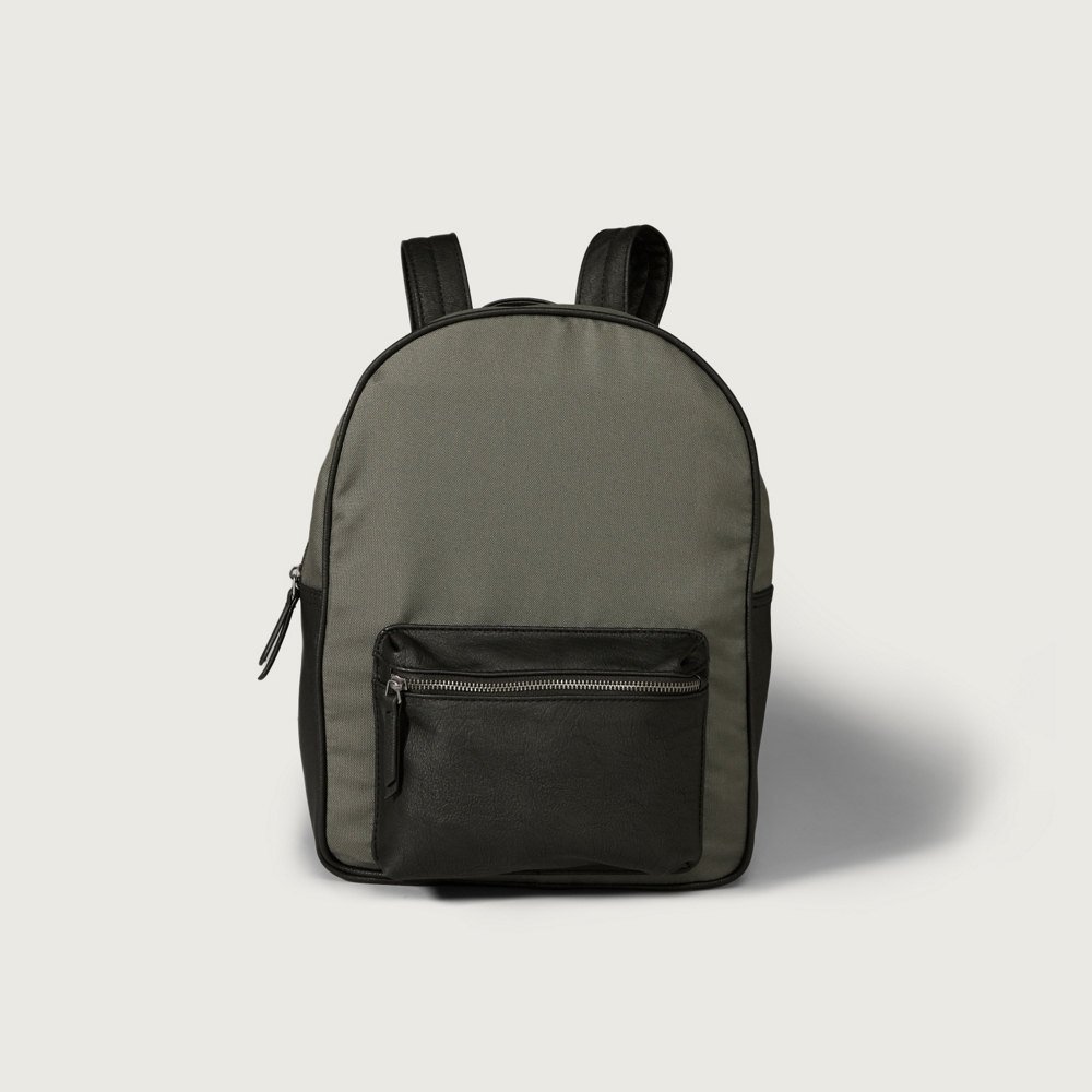 Womens Nylon Zip Pocket Backpack Womens Accessories