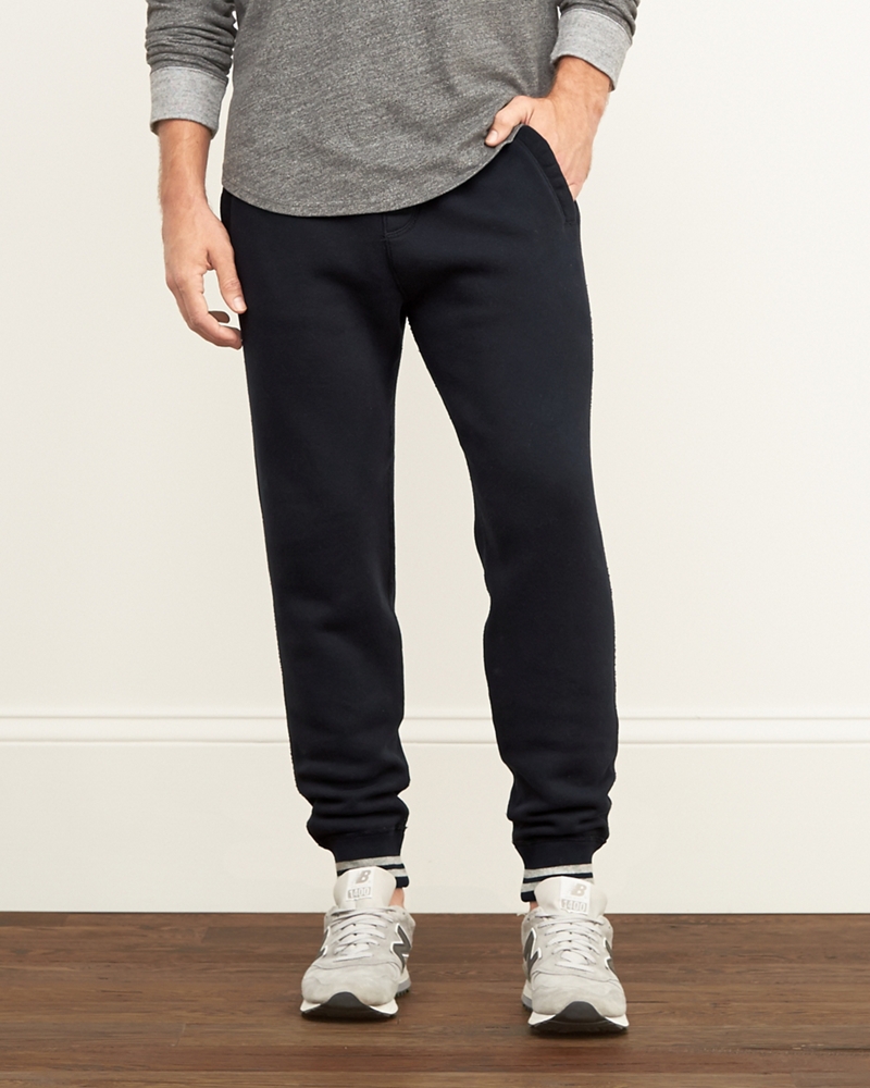 Mens A&F Tipped Jogger Sweatpants