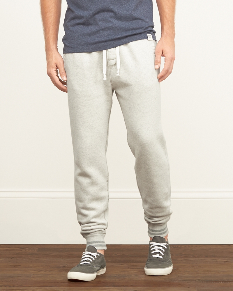 Mens A&F Tipped Jogger Sweatpants