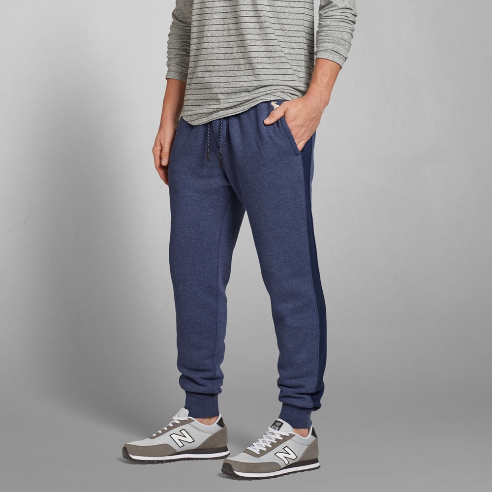 Mens A&F Mesh Panel Jogger Sweatpants