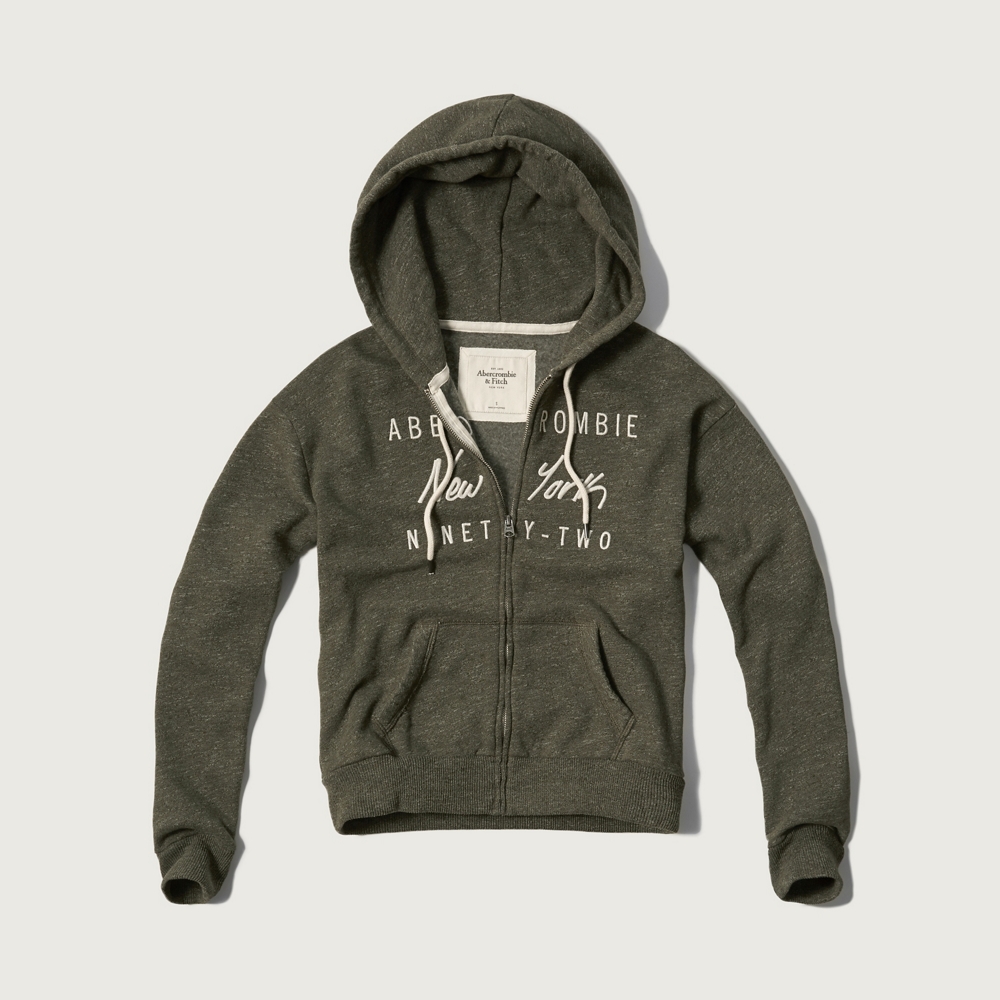 Womens Embroidered Logo Graphic Hoodie Womens Tops