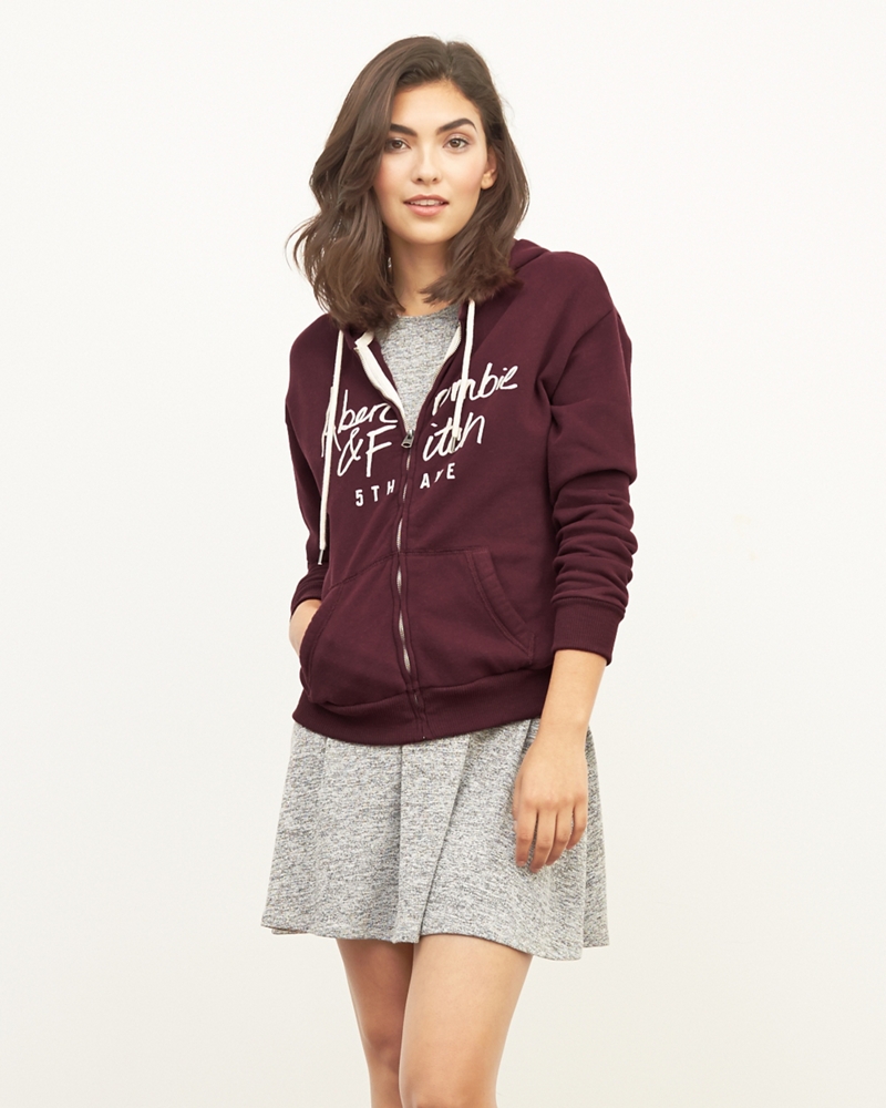 Womens Embroidered Logo Graphic Hoodie Womens Hoodies & Sweatshirts