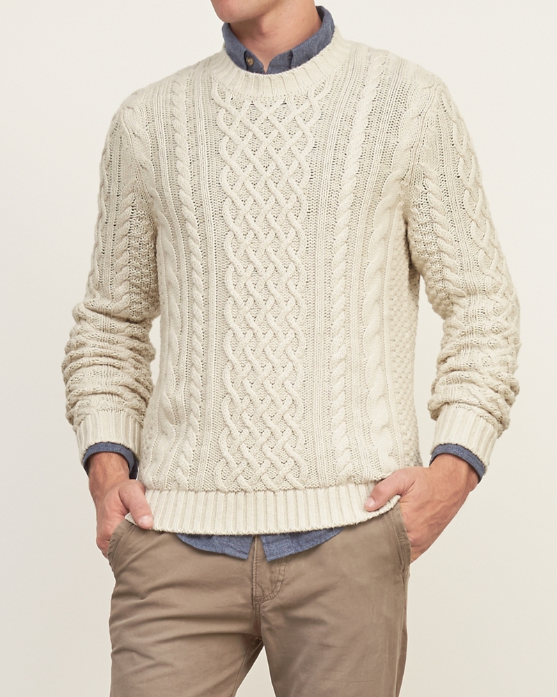 Mens Cable Knit Sweater Mens Tops Abercrombie.ca