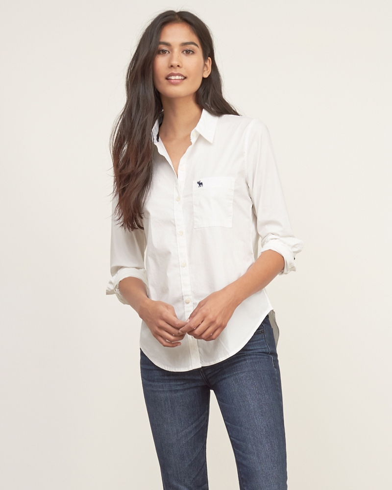 women's oxford shirt white
