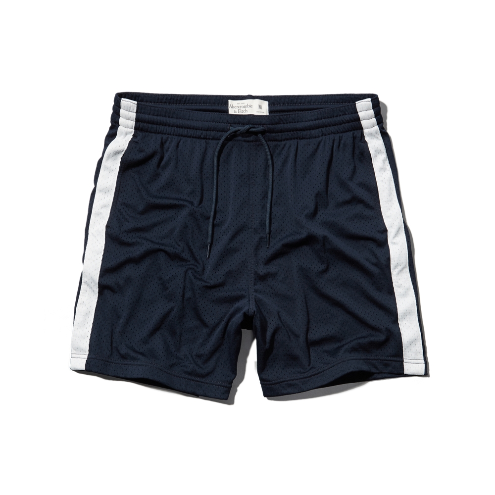Mens A&F Preppy Fit Mesh Shorts Mens Shorts