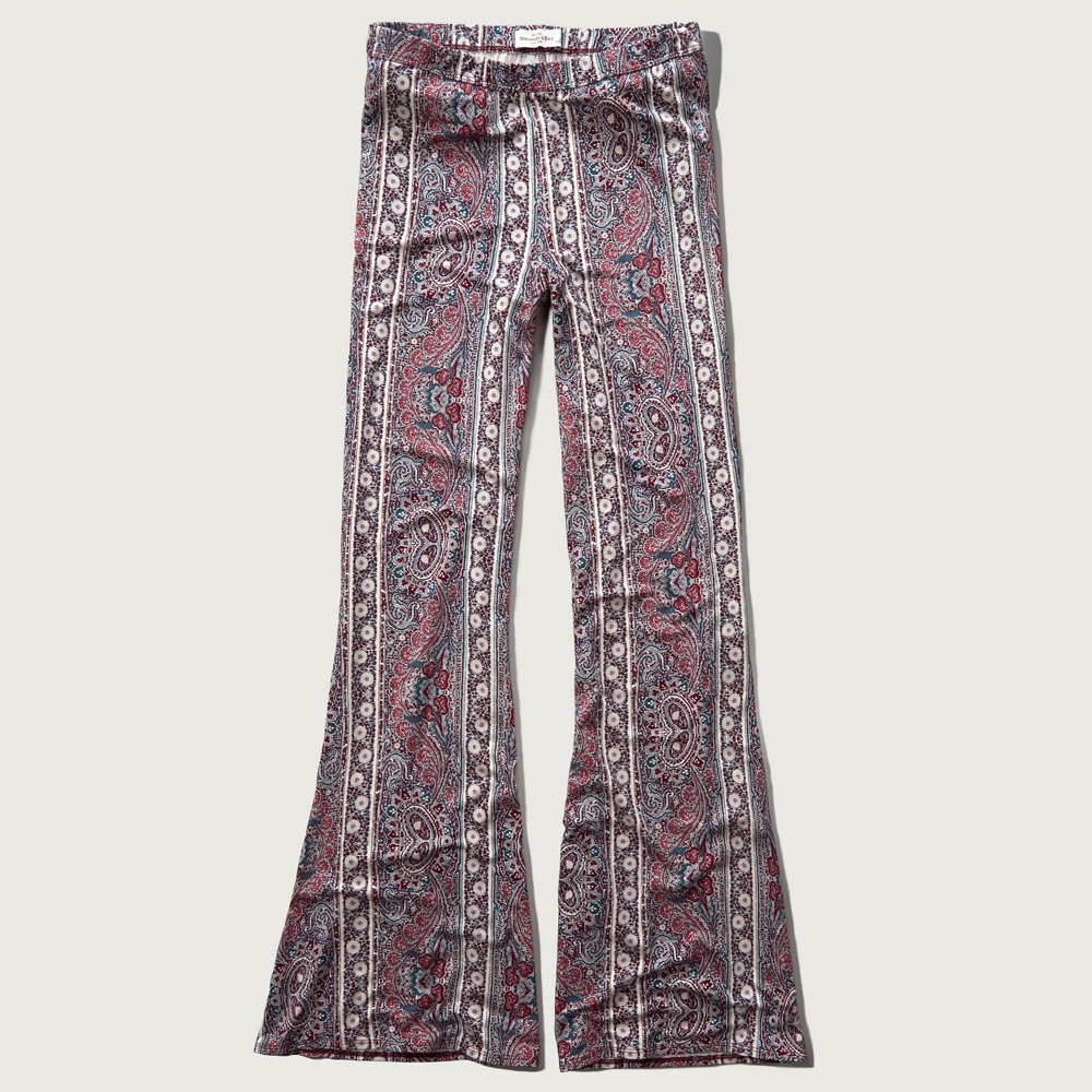 patterned flare pants