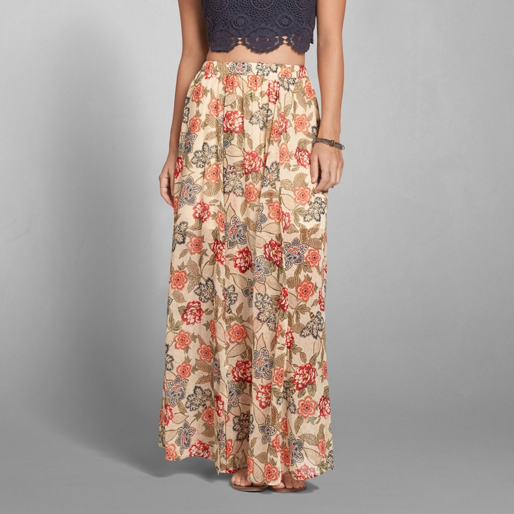 womens chiffon maxi skirt