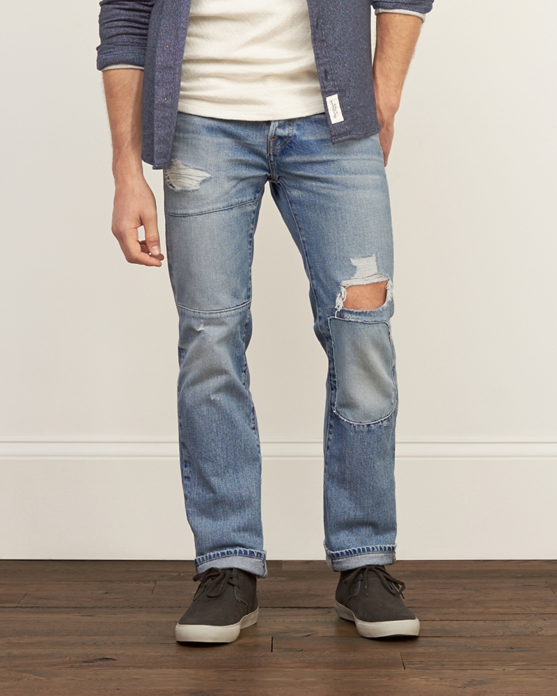 Mens Slim Straight Jeans