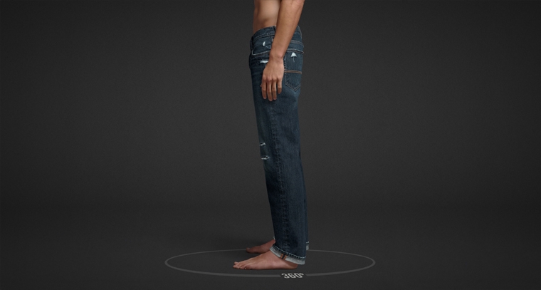 Mens classic straight jeans from Abercrombie & Fitch.