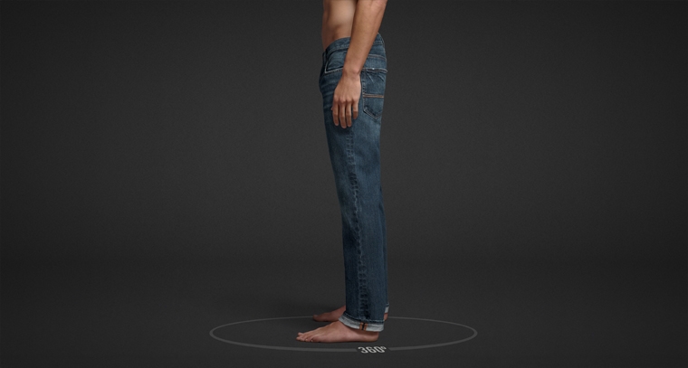 Mens slim straight jeans from Abercrombie & Fitch.
