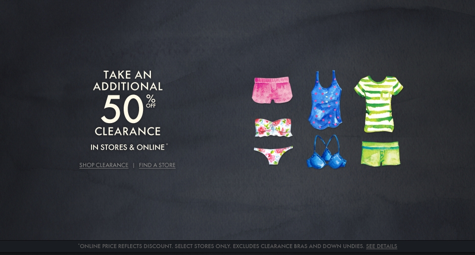 Take an additional 50% off clearance!