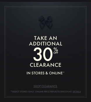 Take an additional 30% off clearance in stores and online at Gilly Hicks!