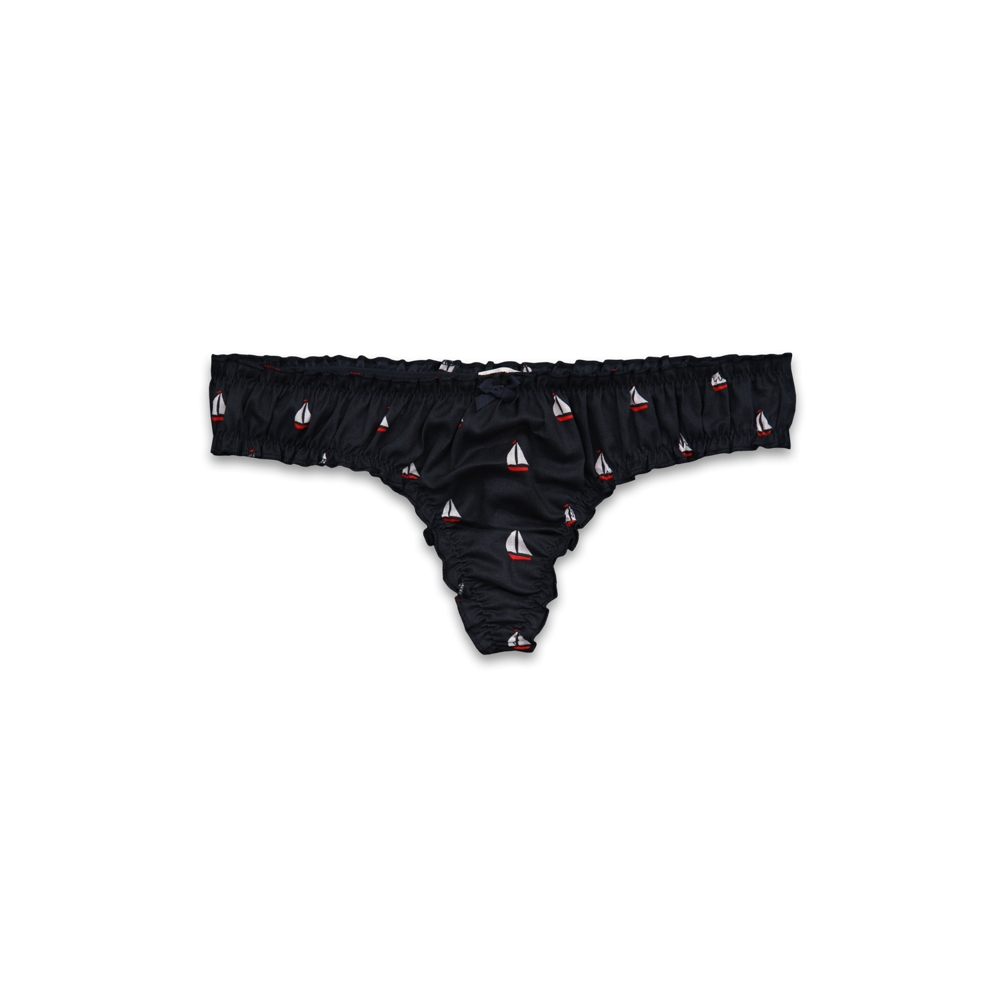 Woven Bloomer Thong Undie